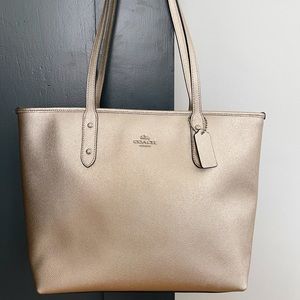 NEW Coach Metallic City Tote